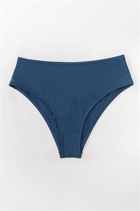 Navy Mid Waist Bikini Bottom