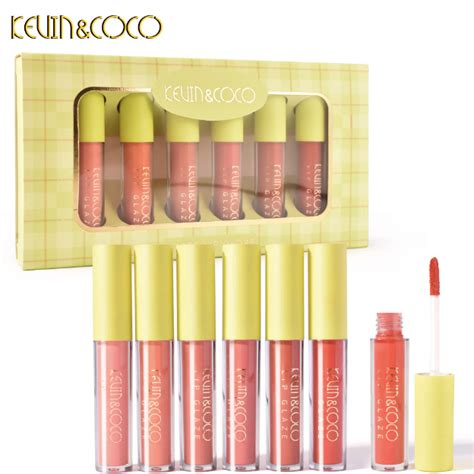 Kevin Coco Colors Matte Lip Gloss Nude Yellow Green Set Cosmetic Shopee Malaysia