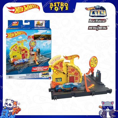 Jual Track Hot Wheels City Explorer Mattel Speedy Pizza Pick Up Jalanan Mobil Hotwheels Original