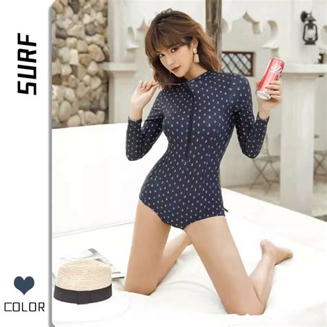 Surf Surf Ready Stock Women Swimwear Swimwear Bikini Swimming Suit One Piece Retro Swimsuit