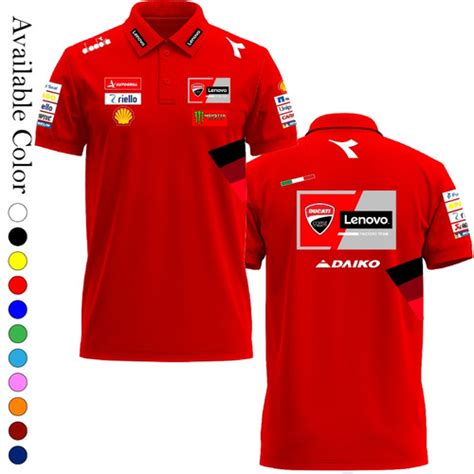 Jual Tshirt Baju Kerah Polo Ducati Factory 2023 Series GP Premium