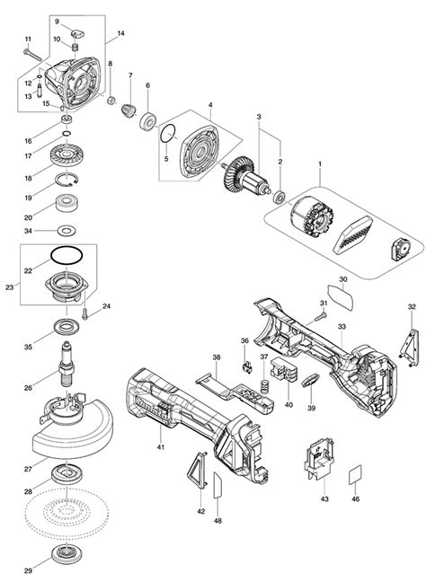 Схема сборки инструмента Макита - Makita