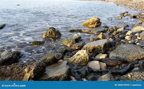 beautiful natural sea landscape stock photo image  rocks sand
