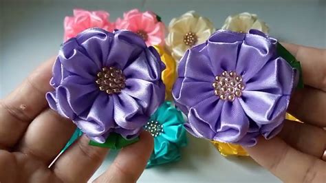 Резиночки канзаши №1 - YouTube