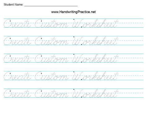 Cursive Writing Practice Sheets Free Kids Worksheets Worksheets Library