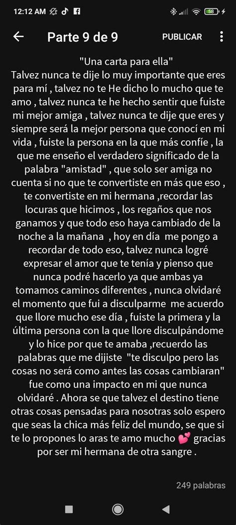 Carta Para M Mejor Amiga Carta Despedida Carta Para Decir Adios