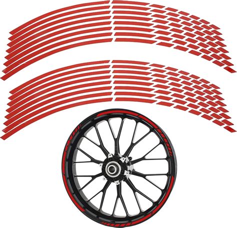 Seminismar Rim Sticker Reflective Wheel Rims Strip Sticker Complete