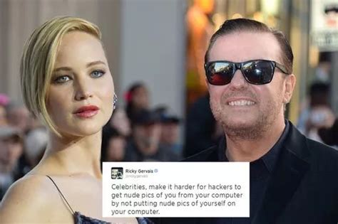 Jennifer Lawrence To Blame For Her Naked Picture Leak Says Ricky Gervais Who Later Deleted