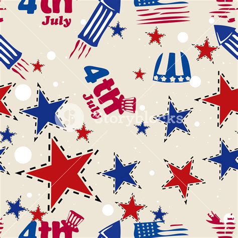 Seamless Pattern For American Independence Day Th Of July Royalty Free