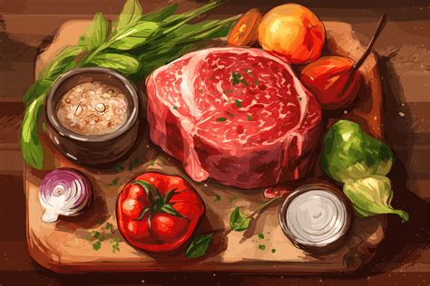Vector Art Illustration Meat Paint Graphic by saydurf · Creative Fabrica