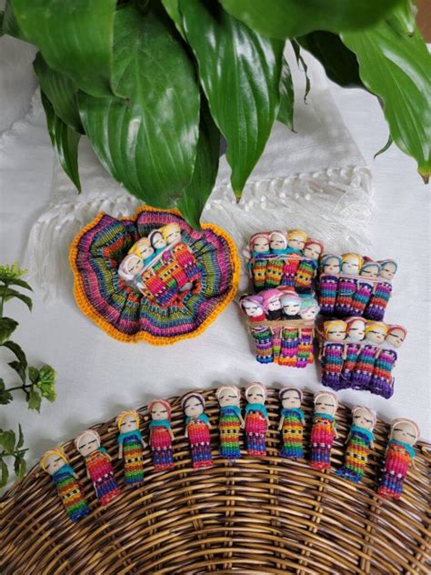 Set Of 12 Worry Dolls Native Guatemalan Doll Worry Dolls Etsy