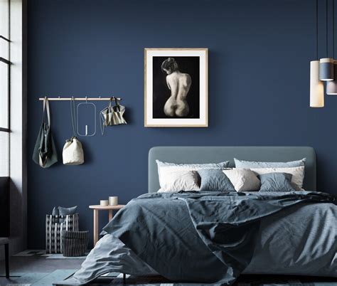 Erotic Bedroom Wall Art Naked Woman Painting Above The Bed Etsy