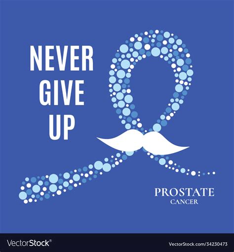 Movember Prostate Cancer Ribbon Royalty Free Vector Image