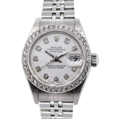 Rolex Datejust Diamond Bezel Diamond Dial Watch