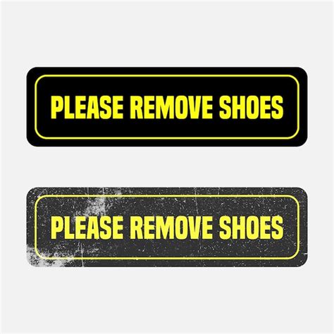 premium vector  remove shoes sign design