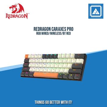 REDRAGON CARAXES PRO RGB WIRED/WIRELESS/BT RED – BlueArm Computer Store