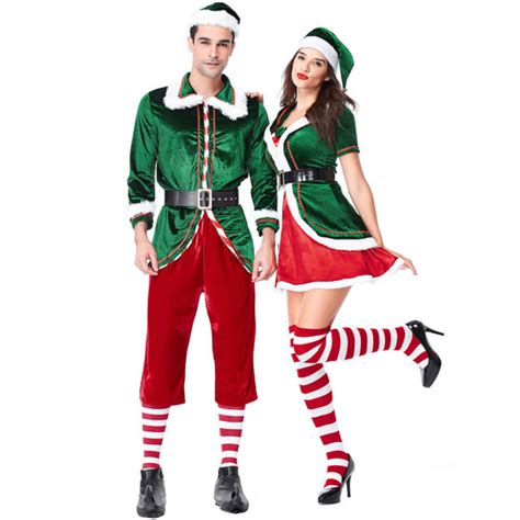 Christmas Couples Fancy Dress Costume Xmas Suit Party Cosplay Outfit Holiday Ebay