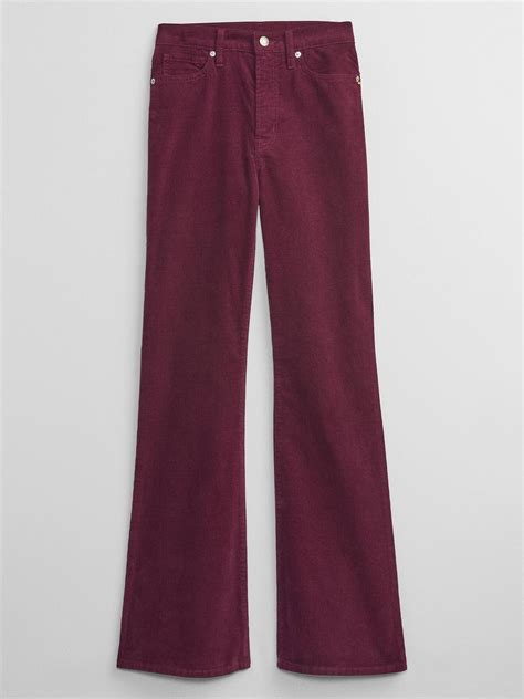 High Rise S Flare Corduroy Pants With Washwell Gap Factory