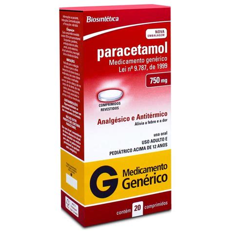 Paracetamol Dor De Dente - Indicações, Para que serve e Bula Paracetamol 750mg com 20 comprimidos ...
