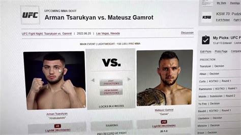 Ufc Tsarukyan Vs Gamrot Prediction Video Youtube