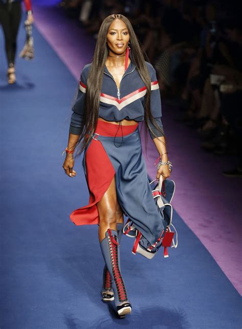 Naomi Campbell takes the runway in Versace athleisure | Athleisure