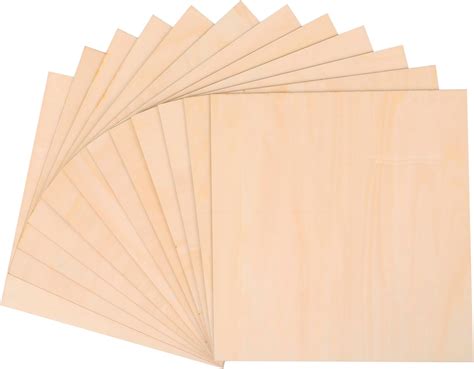 12 Pack Basswood Sheets For Crafts 12 X 12 X 1 8 Inch 3mm Thick Plywood Sheets With