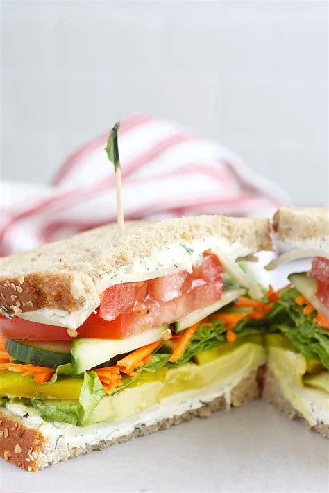 Veggie Sandwich With Herbed Cream Cheese Newsworld