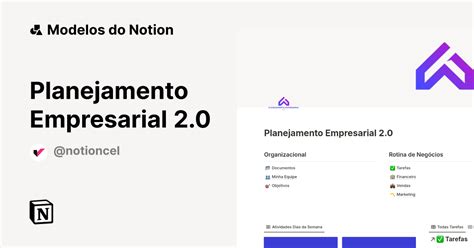 Galeria De Modelos Do Notion Planejamento Empresarial 2 0