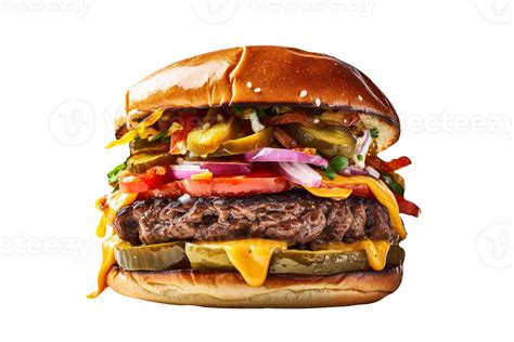Delicious Fajita Burger Isolated On Transparent Background 27145336 Png