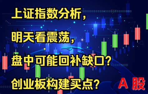 上证指数分析，明天看震荡，盘中可能回补缺口？创业板构建买点？ 哔哩哔哩