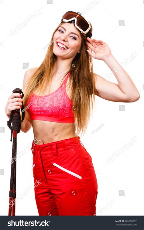 Woman Sexy Hot Skier Model Wearing Stock Photo 376660657 Shutterstock