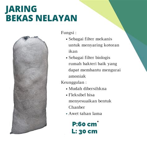 Jual Jaring Nelayan Bekas Media Filter Kolam Koi 1kg Shopee Indonesia