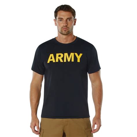 Black Army T Shirt With Gold Army Print Grunt Force