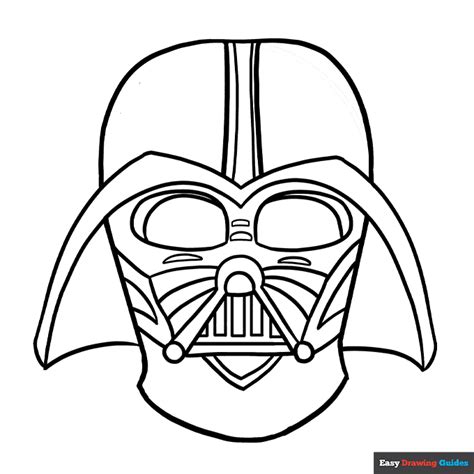 Darth Vader Coloring Page Easy Drawing Guides