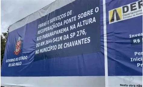 Reforma da ponte pênsil entre Chavantes e Ribeirão Claro tem início