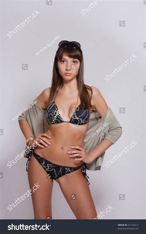 Tanned Woman Wearing Bikini Sunglasses Stock Photo 51372613 Shutterstock