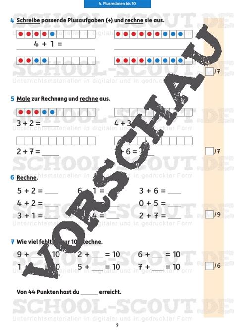 Tests In Mathe Lernzielkontrollen 1 Klasse