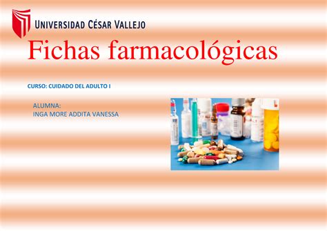 Fichas Farmaco Sesion Fichas Farmacol Gicas Curso Cuidado Del