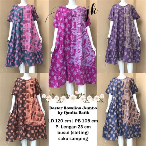 Jual Daster Batik Rosalina Jumbo By Qonita Batik Pekalongan Shopee