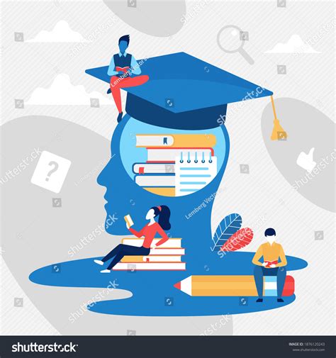 Education Concept Vector Illustration Cartoon Tiny Stock Vector (Royalty Free) 1876120243