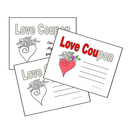 LOVE Coupons Print & Color Your Own Valentine or Anniversary Coupon ...