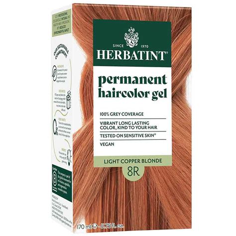 Herbatint Permanent Hair Colour Gel 8R Light Copper Blonde 170ml Herbatint