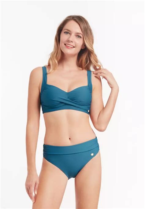 Buy Sunseeker Core Solid Corsair Plus Cup Twist Front Bikini Top Online Zalora
