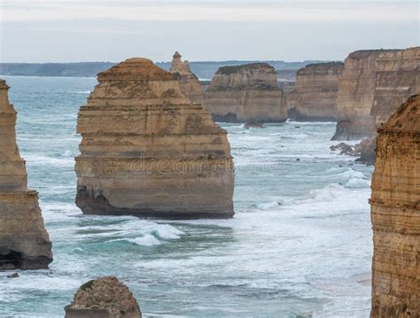 Scenic View of the Twelve Apostles in a Shoreline Stock Photo - Image ...
