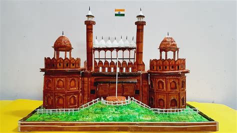 Red Fort Model For School Project How To Make Red Fort With Cardboard