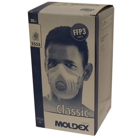 Moldex 2555 Ffp3 Dust Masks For Fine Toxic Dusts X 20