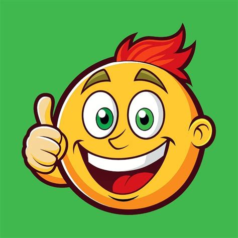 Thumbs Up Emoticon Vector Design Of An Emoticon Showing Thumbs Up