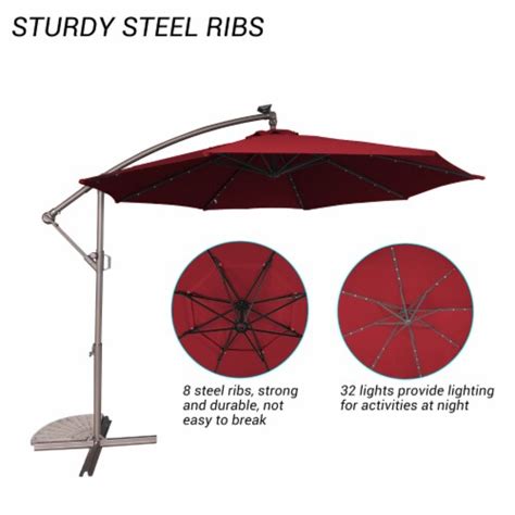 Mondawe Ft Solar Led Cantilever Offset Patio Umbrella King Soopers