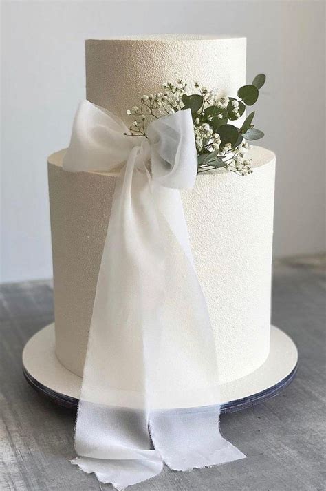 Стильный Свадебный торт | Simple wedding cake, Wedding cake ribbon ...