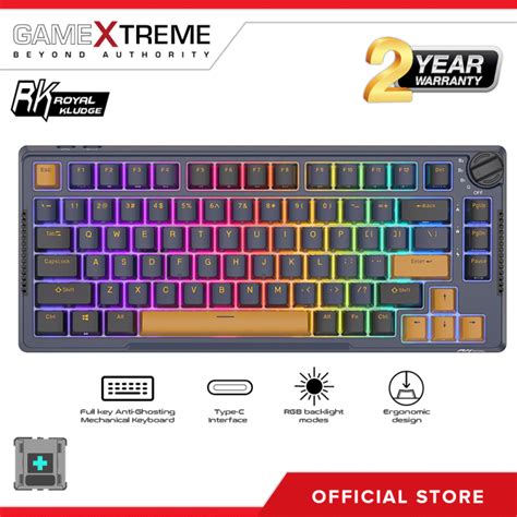 Royal Kludge Rkh Tri Mode Rgb Keys Hot Swappable Mechanical Keyboard Star Night Sky Cyan